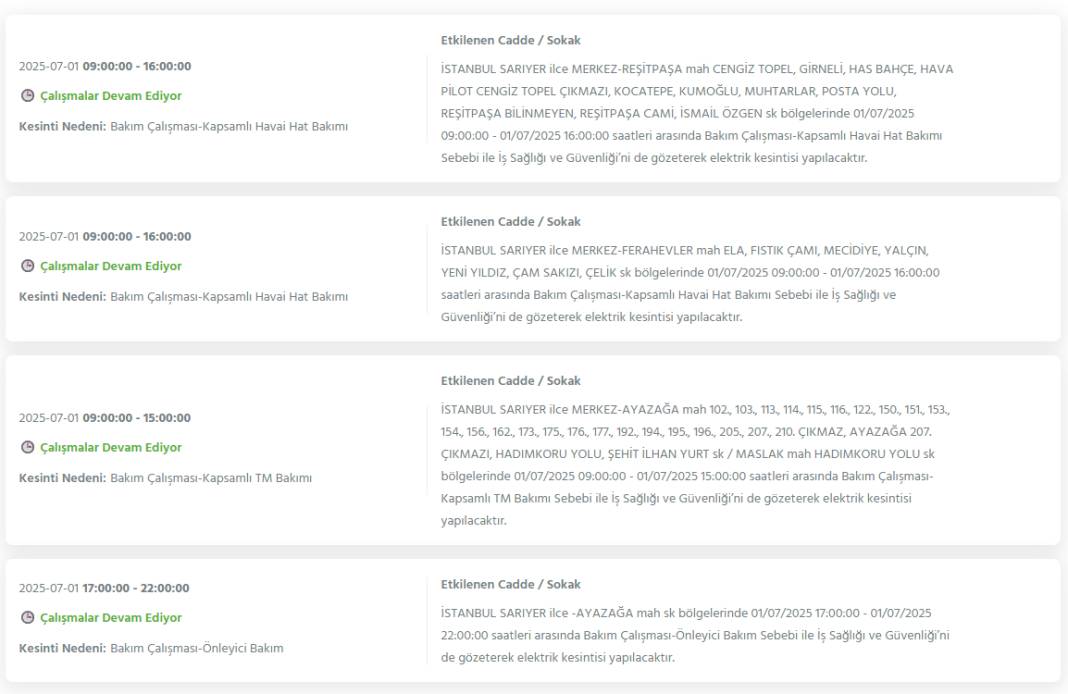 Bu geceden itibaren başlıyor: İstanbul'un 24 ilçesinde dev elektrik kesintisi 10